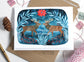 Happy Holidays Two Deer Blank Greeting Card