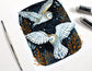 Painting of Two Winter Night White Owls 8x10 Art Print