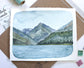 Original Hand Painted Painting of Wallowa Lake and Mountains