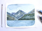 Original Hand Painted Painting of Wallowa Lake and Mountains