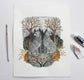 Original Wolf Painting - Full Moon Twins