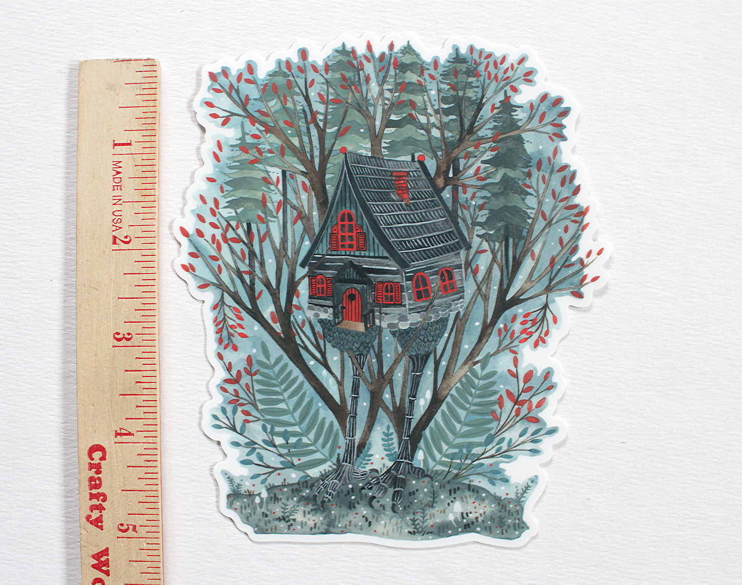 Witchy Baba Yaga Vinyl Sticker for Your Collection