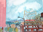 Original Portland Oregon Watercolor Painting - Big Pink