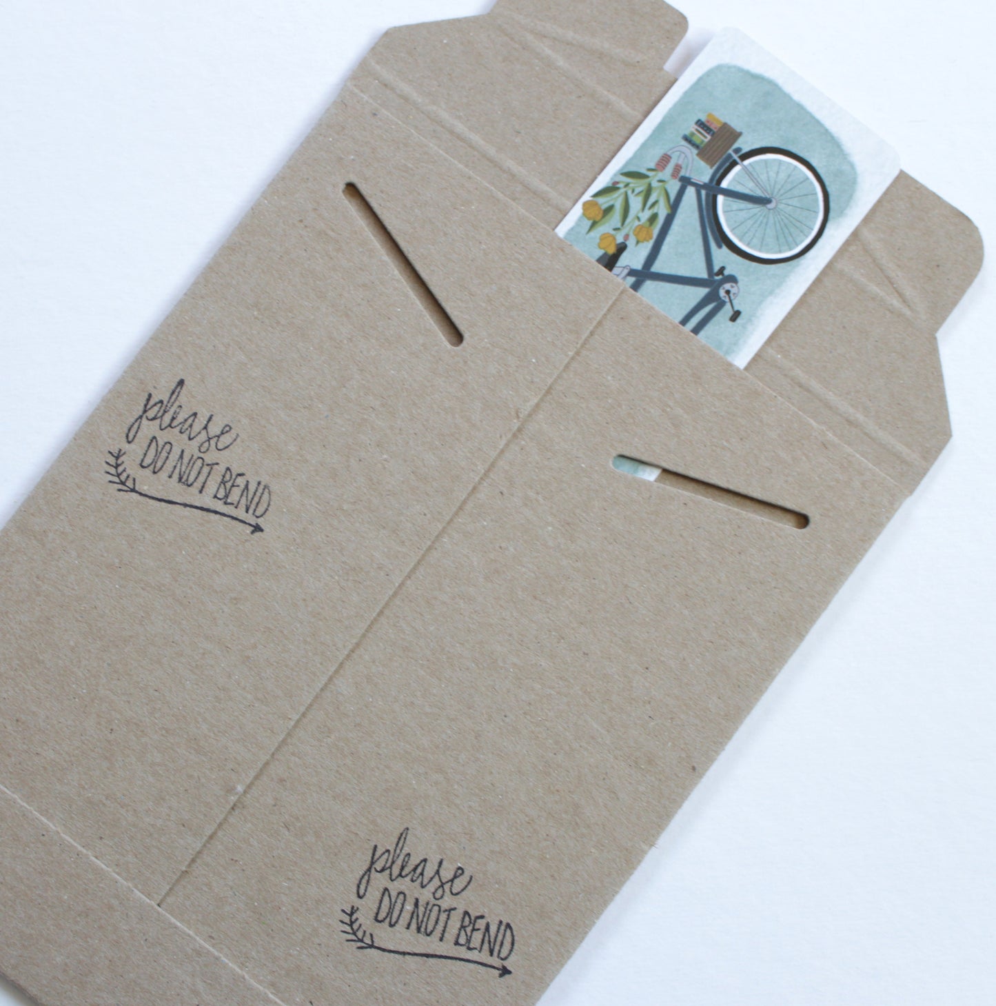 Tandem Bike Two Sided Illustrated Bookmark