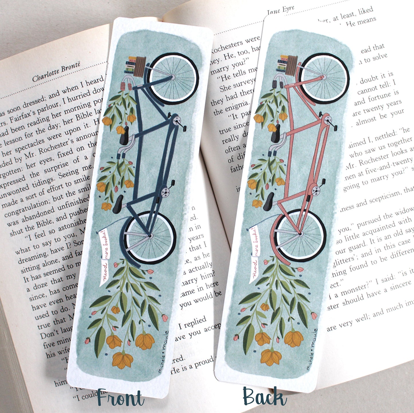 Set of Four Hand Illustrated Garden Bookmarks