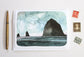 Oregon Coast Art Card featuring Haystack Rock - Blank Inside