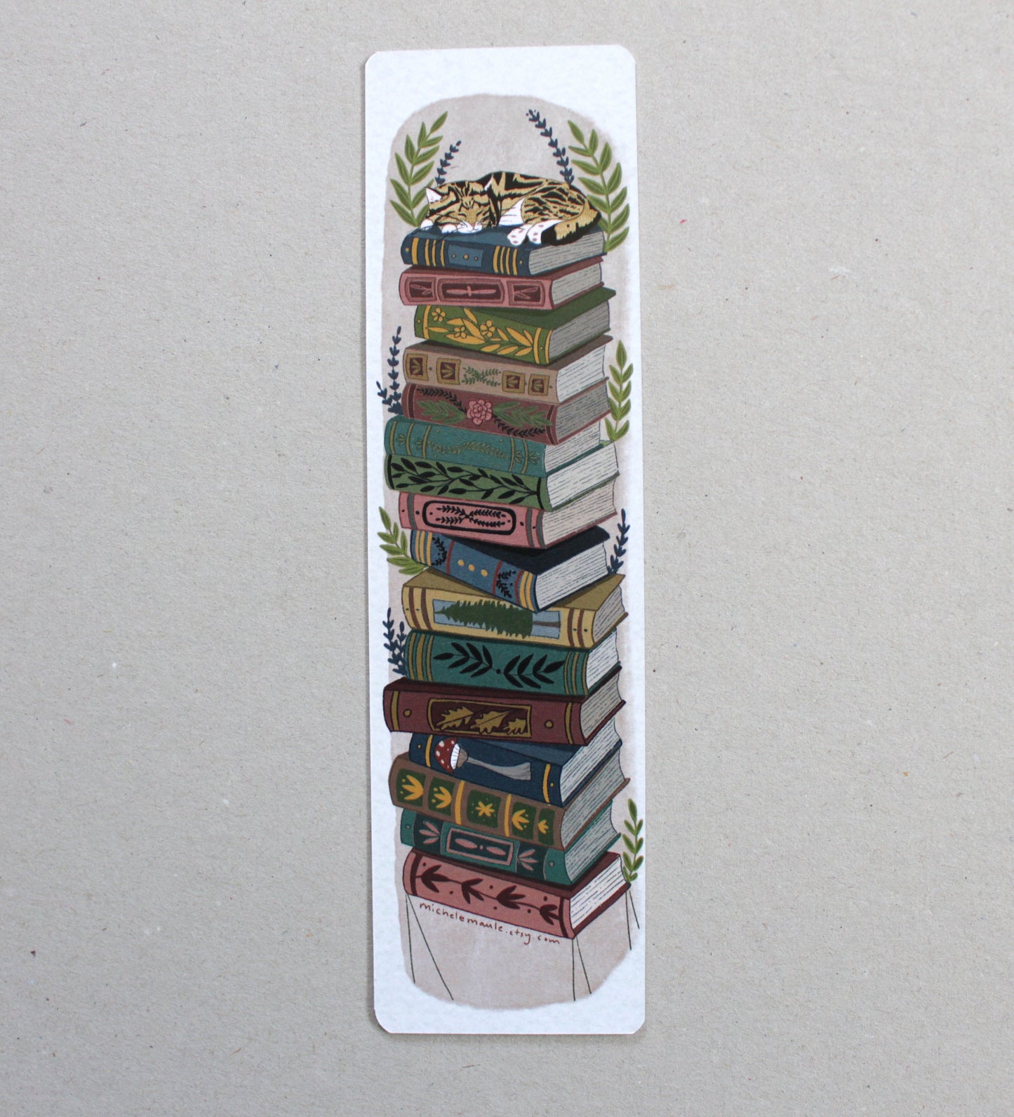 Cozy Cat Illustrated Bookmark