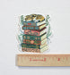 Cat Napping on Books Vinyl Sticker