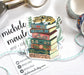 Cat Napping on Books Vinyl Sticker