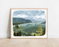 Columbia River Gorge 8x10 Illustration Art Print