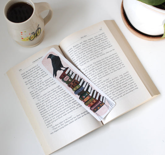 Mystical Crow and Books Bookmark