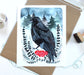 Illustrated Art Print - Crow with Roses 8x10 Print