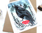 Illustrated Art Print - Crow with Roses 8x10 Print