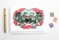 Two Crows Illustrated Valentine's Day Card