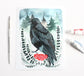 Illustrated Art Print - Crow with Roses 8x10 Print