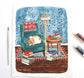Original Gouache Painting - Cozy Afternoon