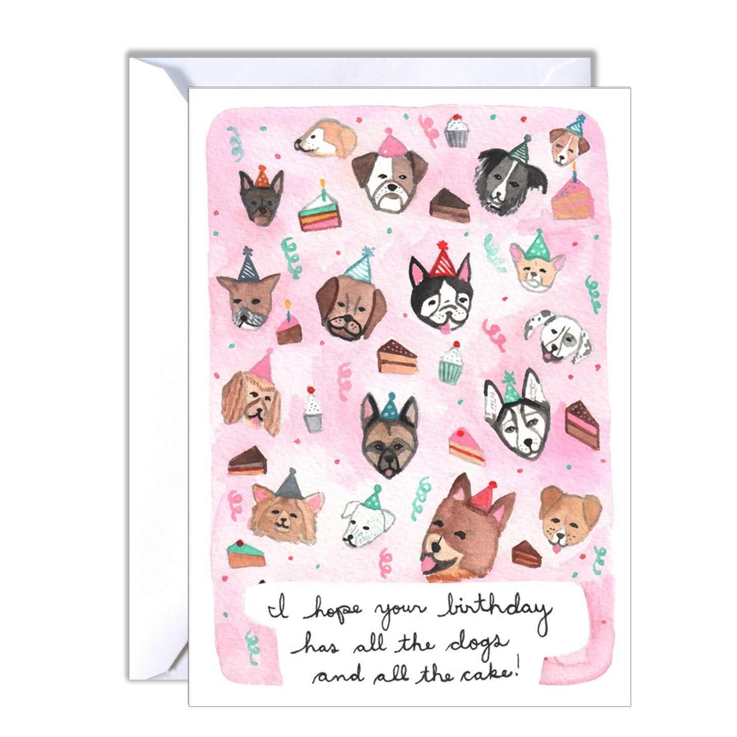 Blank Illustrated Birthday Card - All the Dogs