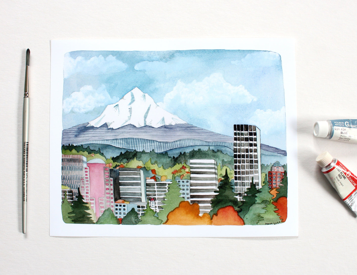 Portland, Oregon Cityscape Print - Artwork for Walls and Decor