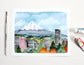 Portland, Oregon Cityscape Print - Artwork for Walls and Decor