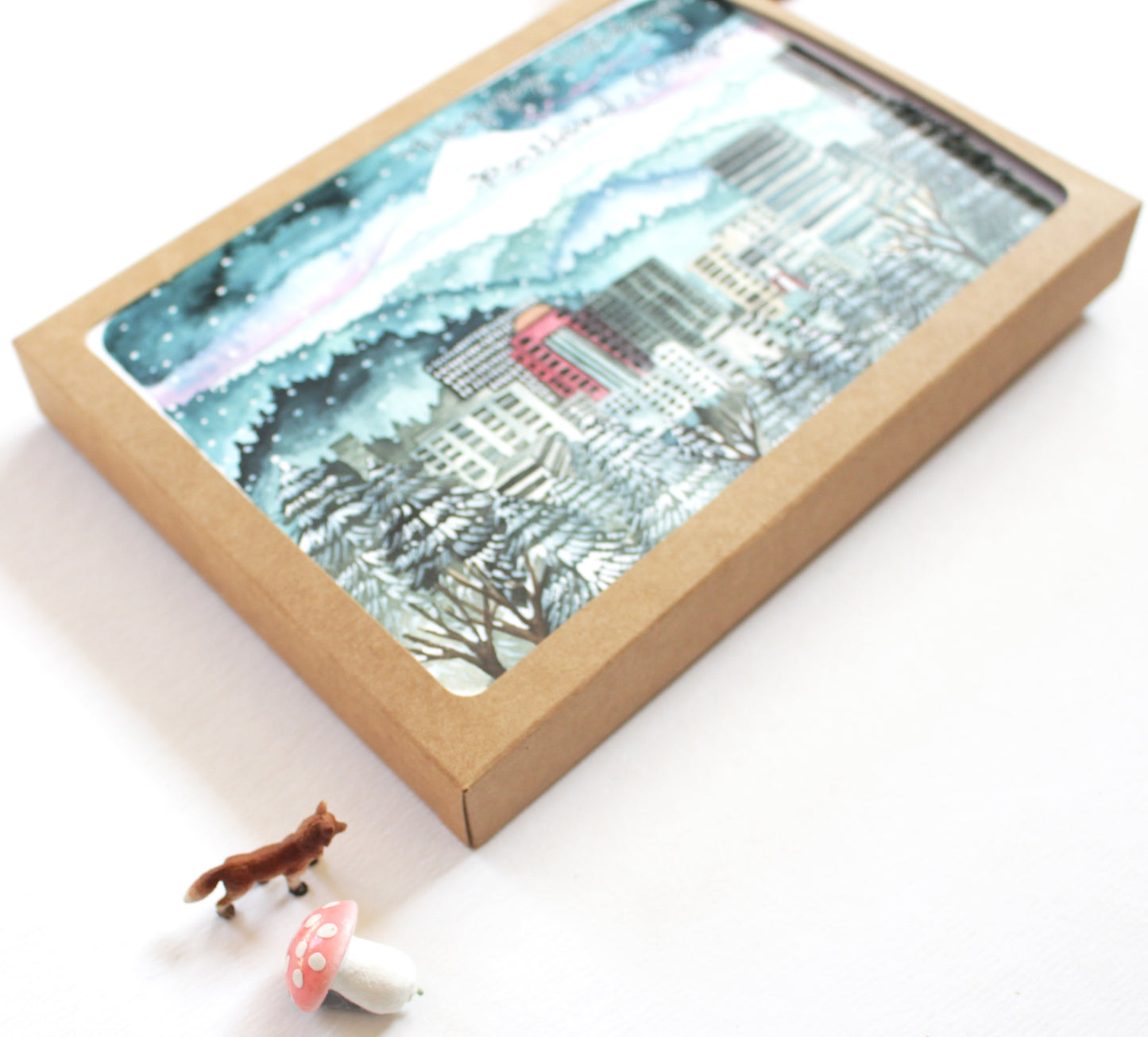 Set of Portland Oregon Holiday Cards - Happy Holidays from Portland