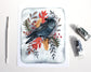 Autumn Foliage with Black Crow Art Print