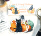 Set of Three Autumn Halloween Vinyl Stickers
