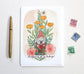 Illustrated Blank Birthday Card for an Avid Reader - Gnome Reading in the Garden