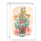 Illustrated Blank Birthday Card for an Avid Reader - Gnome Reading in the Garden