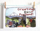 Greetings from Portland, Oregon Illustrated Postcard