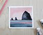 HayStack Rock Original Gouache Painting