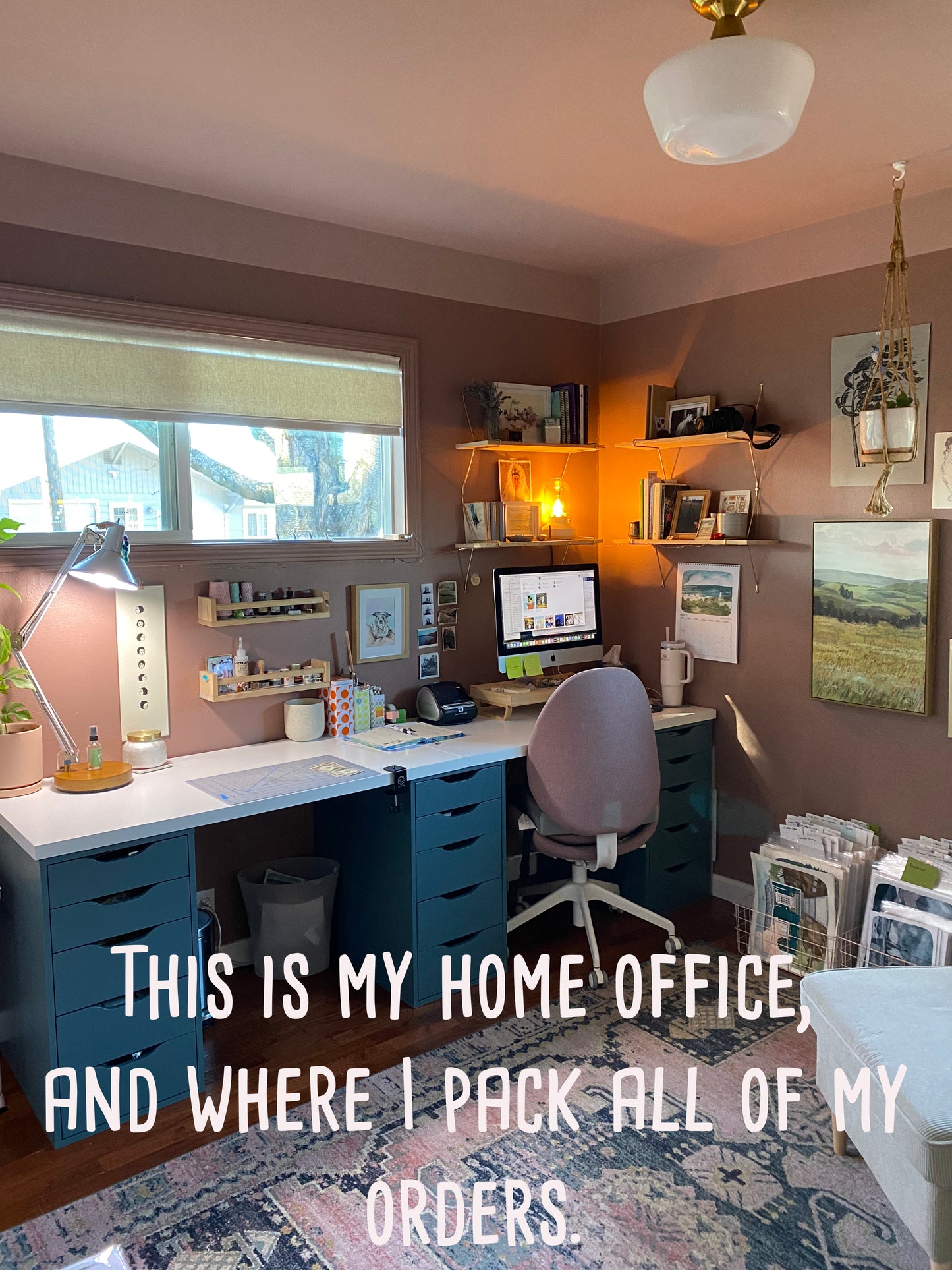 Painting of Two Winter Night White Owls 8x10 Art Print