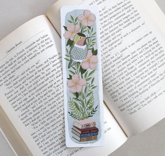 Illustrated Hummingbird Bookmark