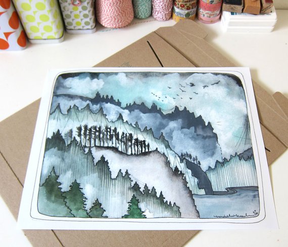 Pacific Northwest Coast 11x14" Art Print