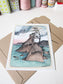 Hand Painted 8x10 Illustration Print of the Three Graces on the Oregon Coast
