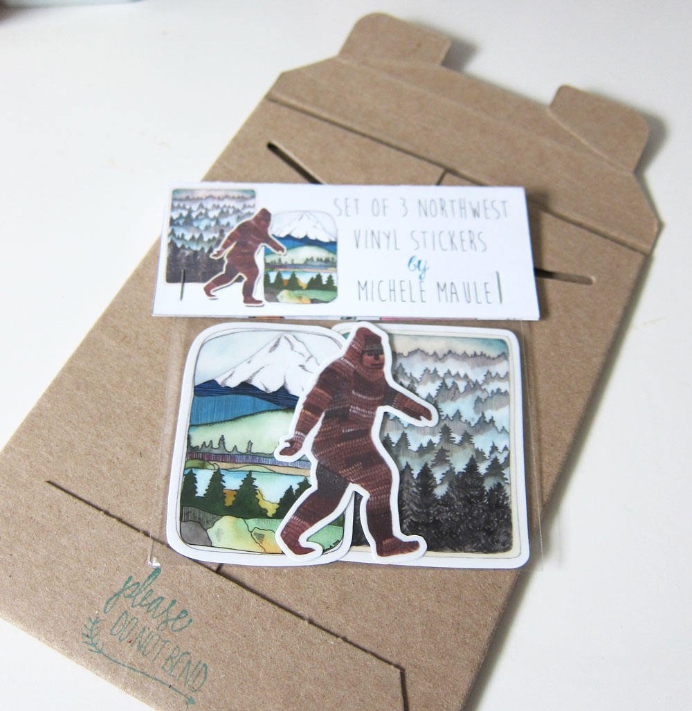 Set of Three Northwest Stickers Set