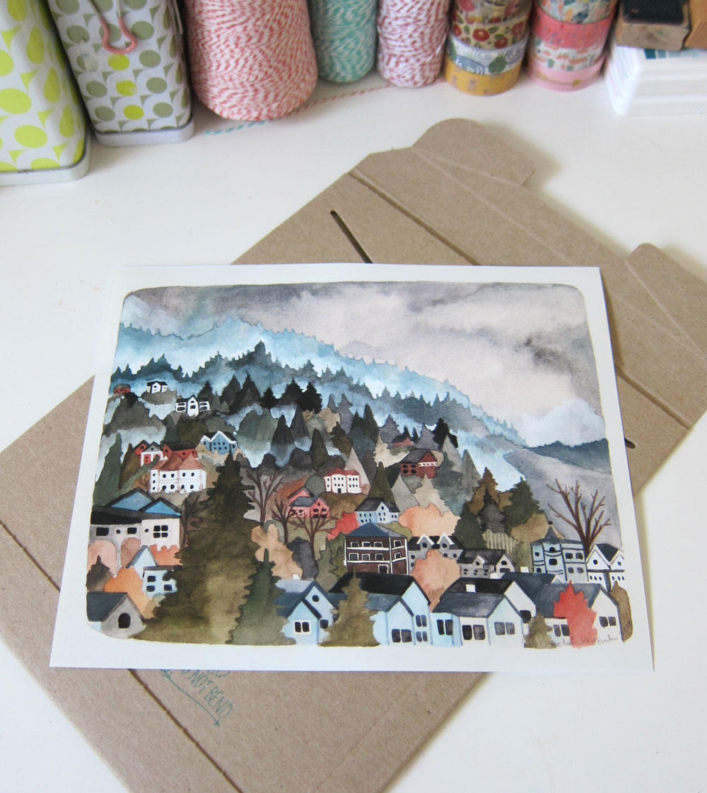 Pacific Northwest Hills Art Print of Original Painting