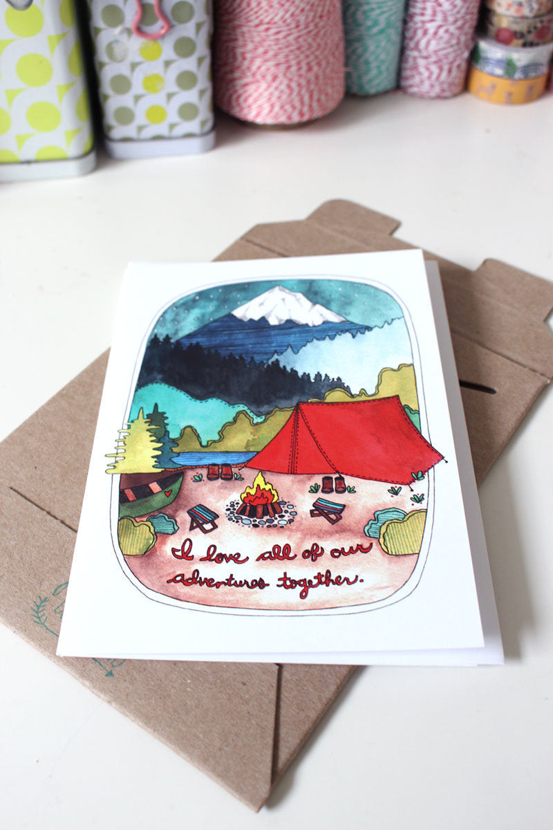 Romantic Anniversary Valentine's Day Greeting Card - Adventures Together