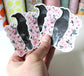Set of Three Illustrated Crow and Blossoms Vinyl Stickers