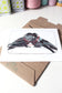 Hand Drawn Two Crows Blank Love Card
