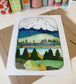 Mt Hood Hand Illustrated 11x14" Art Print