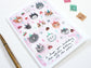 Blank Illustrated Birthday Card Kittens and Cake