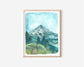 Mt Hood Illustrated Art Print 11x14"