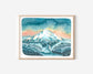 Illustrated Mt Hood Sunrise Print - 11x14"