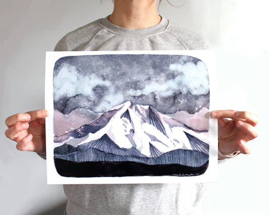 11x14 Print - Mt Rainier Art