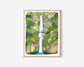 Multnomah Falls Oregon Art Print - 11x14