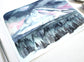 Mountain Illustration Art Print - Mt Hood in Pinks and Blues