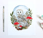 Illustrated Woodland Barn Owl Art Print - 8x10"