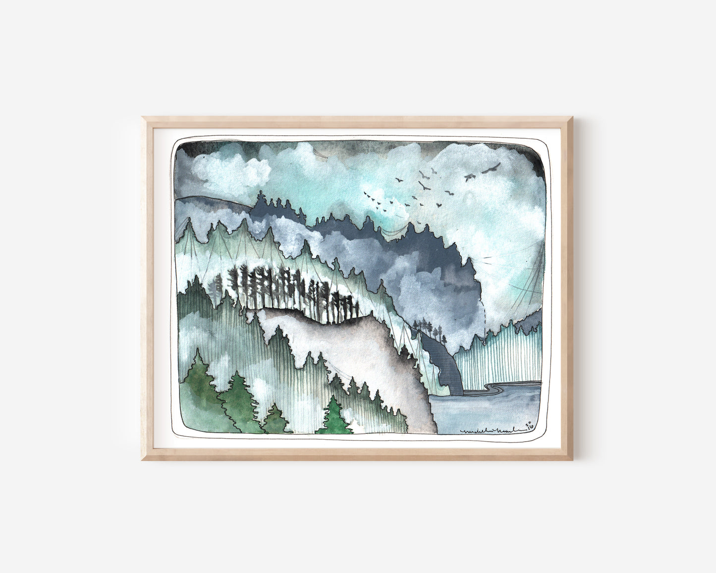 Pacific Northwest Coast 11x14" Art Print