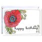 Simple Poppy Design Blank Happy Birthday Card