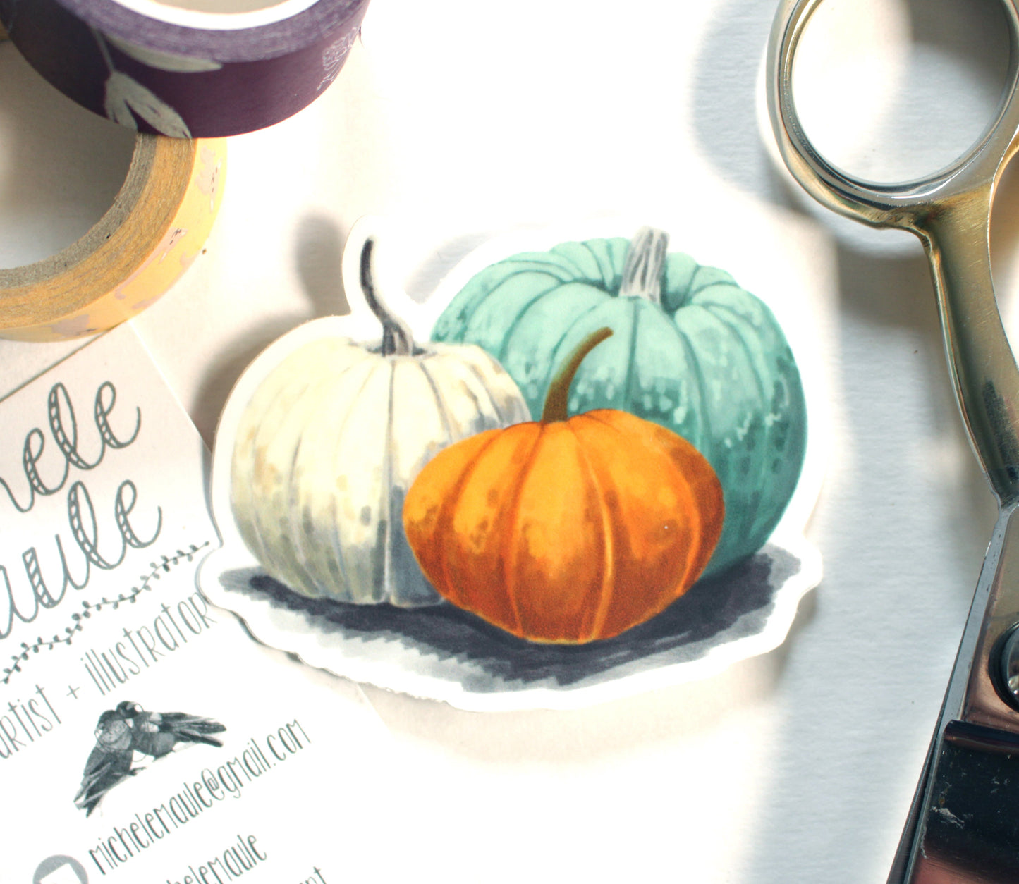 Autumn Pumpkins Vinyl Sticker